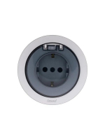 Розетка 1-м СП OSEN с заземл. с крышкой ПБТ механизм сер. матов. LEZARD 743-7488-123B ТехноИмпульс