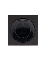 Розетка 1-м СП OSEN с заземл. с крышкой ПБТ механизм черн. бархат LEZARD 743-4288-123B ТехноИмпульс