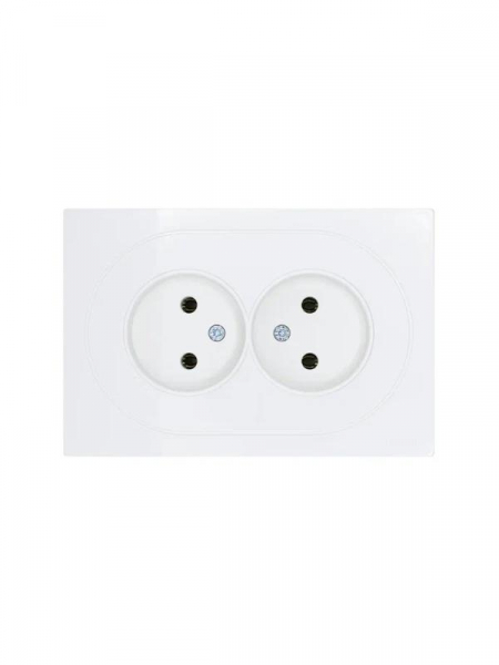 Розетка 2-м СП OSEN без заземл. ПБТ белая LEZARD 743-0200-128B ТехноИмпульс