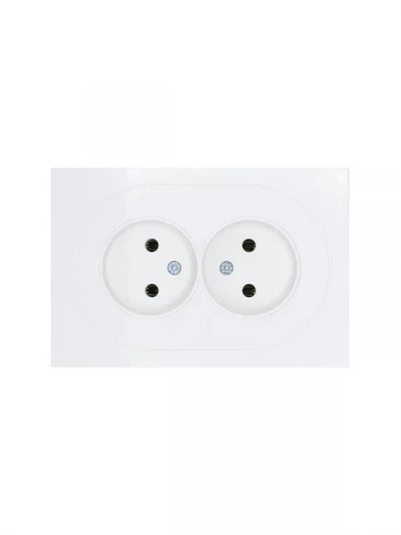 Розетка 2-м СП OSEN без заземл. ПБТ белая LEZARD 743-0200-128B ТехноИмпульс