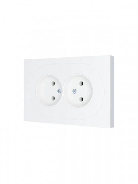 Розетка 2-м СП OSEN без заземл. ПБТ белая LEZARD 743-0200-128B ТехноИмпульс