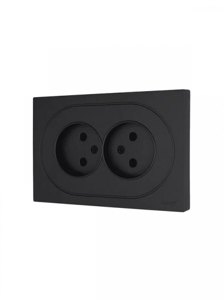 Розетка 2-м СП OSEN без заземл. ПБТ механизм черн. бархат LEZARD 743-4200-128B ТехноИмпульс