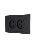 Розетка 2-м СП OSEN без заземл. ПБТ механизм черн. бархат LEZARD 743-4200-128B ТехноИмпульс