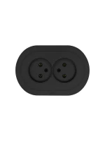 Розетка 2-м СП OSEN без заземл. ПБТ круглая механизм черн. бархат LEZARD 744-4200-128B ТехноИмпульс
