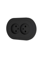 Розетка 2-м СП OSEN без заземл. ПБТ круглая механизм черн. бархат LEZARD 744-4200-128B ТехноИмпульс