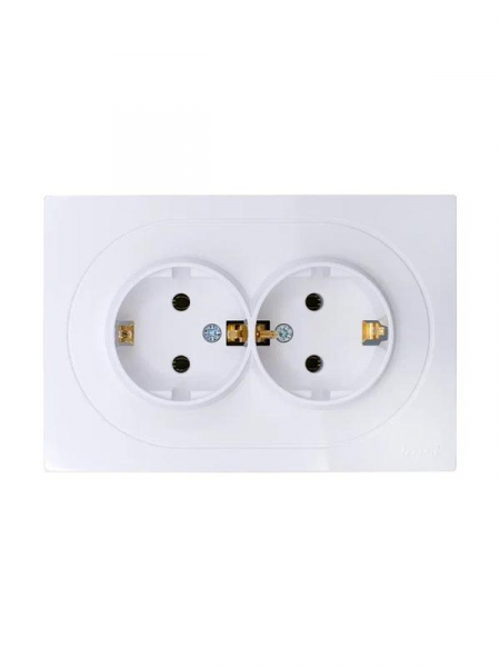 Розетка 2-м СП OSEN с заземл. ПБТ механизм бел. LEZARD 743-0200-127B ТехноИмпульс