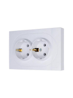 Розетка 2-м СП OSEN с заземл. ПБТ механизм бел. LEZARD 743-0200-127B ТехноИмпульс