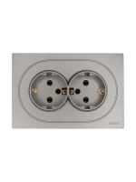 Розетка 2-м СП OSEN с заземл. ПБТ механизм сер. матов. LEZARD 743-7400-127B ТехноИмпульс