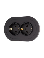 Розетка 2-м СП OSEN с заземл. ПБТ круглая механизм черн. бархат LEZARD 744-4200-127B ТехноИмпульс