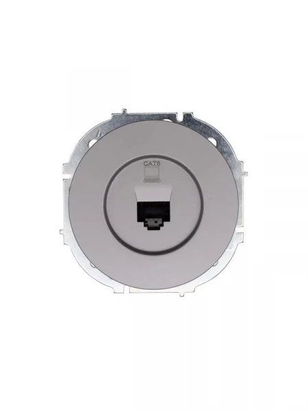 Розетка компьютерная СП OSEN RJ45 кат.6 механизм сер. матов. LEZARD 743-7488-140 ТехноИмпульс