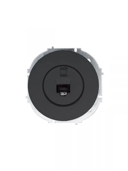 Розетка компьютерная СП OSEN RJ45 кат.6 механизм черн. бархат LEZARD 743-4288-140 ТехноИмпульс