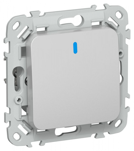 Выключатель 1-кл. СП FLITE ВС11-1-1-ФлА 10А с индикацией механизм алюм. IEK FI-V10-1-10-1-K47 ТехноИмпульс