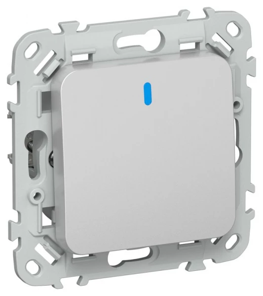 Выключатель 1-кл. СП FLITE ВС11-1-1-ФлА 10А с индикацией механизм алюм. IEK FI-V10-1-10-1-K47 ТехноИмпульс