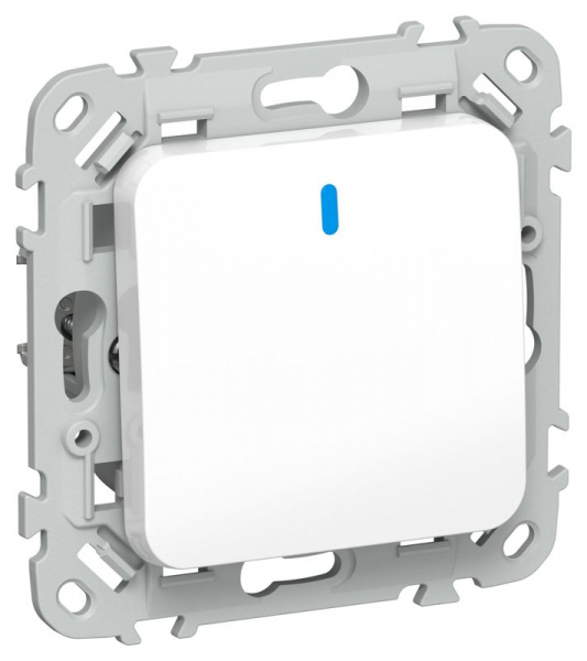 Выключатель 1-кл. СП FLITE ВС11-1-1-ФлБ 10А с индикацией механизм бел. IEK FI-V10-1-10-1-K01 ТехноИмпульс