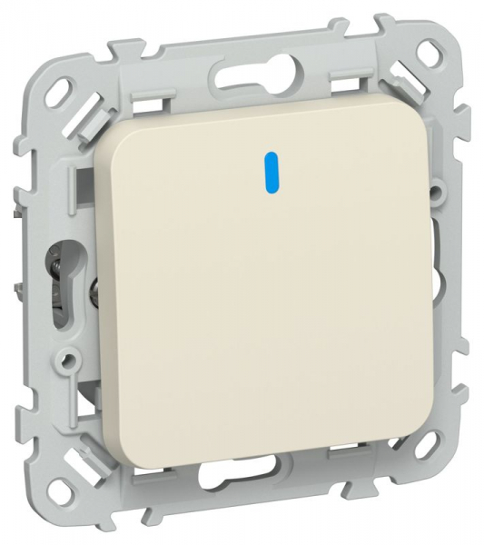 Выключатель 1-кл. СП FLITE ВС11-1-1-ФлСл 10А с индикацией механизм сливочный IEK FI-V10-1-10-1-K86 ТехноИмпульс