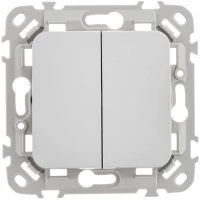 Выключатель 2-кл. СП FLITE ВС12-1-0-ФлА 10А механизм алюм. IEK FI-V20-0-10-1-K47 ТехноИмпульс