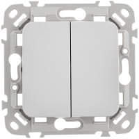 Выключатель 2-кл. СП FLITE ВС12-1-0-ФлА 10А механизм алюм. IEK FI-V20-0-10-1-K47 ТехноИмпульс