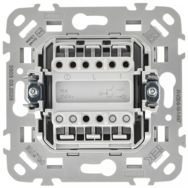 Выключатель 2-кл. СП FLITE ВС12-1-0-ФлА 10А механизм алюм. IEK FI-V20-0-10-1-K47 ТехноИмпульс