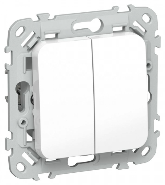Выключатель 2-кл. СП FLITE ВС12-1-0-ФлБ 10А механизм бел. IEK FI-V20-0-10-1-K01 ТехноИмпульс