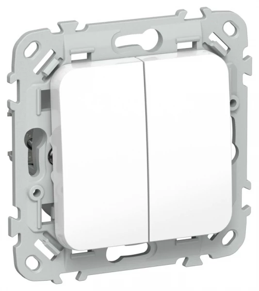 Выключатель 2-кл. СП FLITE ВС12-1-0-ФлБ 10А механизм бел. IEK FI-V20-0-10-1-K01 ТехноИмпульс