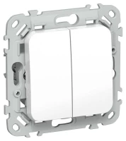 Выключатель 2-кл. СП FLITE ВС12-1-0-ФлБ 10А механизм бел. IEK FI-V20-0-10-1-K01 ТехноИмпульс