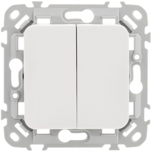 Выключатель 2-кл. СП FLITE ВС12-1-0-ФлБ 10А механизм бел. IEK FI-V20-0-10-1-K01 ТехноИмпульс