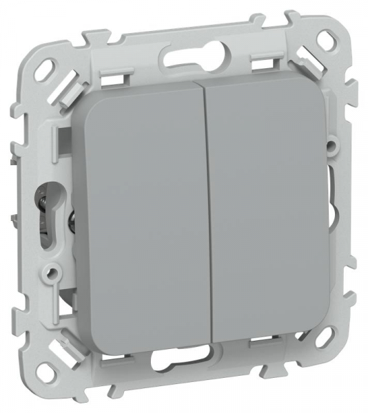 Выключатель 2-кл. СП FLITE ВС12-1-0-ФлС 10А механизм сер. IEK FI-V20-0-10-1-K03 ТехноИмпульс