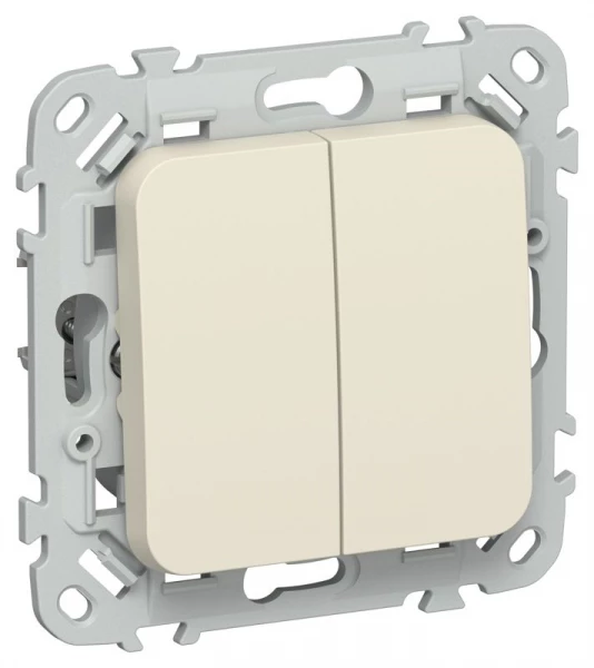 Выключатель 2-кл. СП FLITE ВС12-1-0-ФлСл 10А механизм сливочный IEK FI-V20-0-10-1-K86 ТехноИмпульс