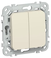 Выключатель 2-кл. СП FLITE ВС12-1-0-ФлСл 10А механизм сливочный IEK FI-V20-0-10-1-K86 ТехноИмпульс