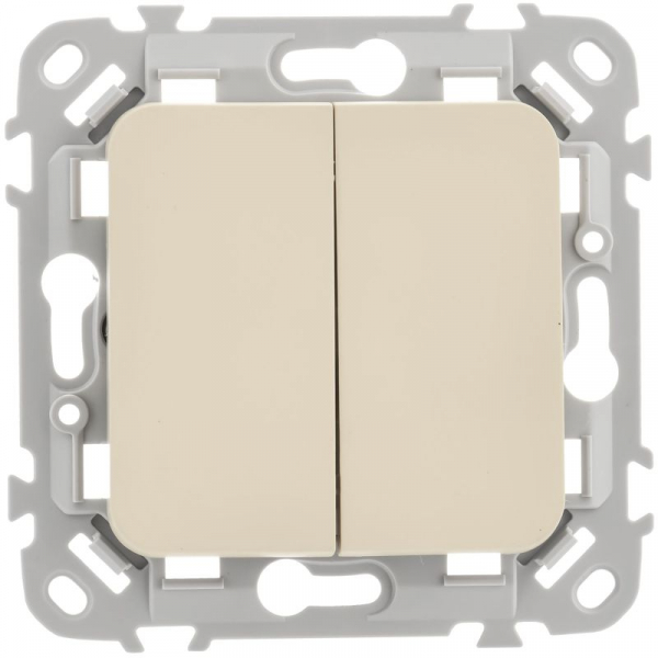 Выключатель 2-кл. СП FLITE ВС12-1-0-ФлСл 10А механизм сливочный IEK FI-V20-0-10-1-K86 ТехноИмпульс