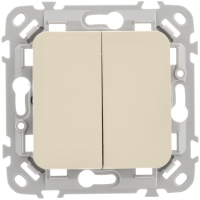 Выключатель 2-кл. СП FLITE ВС12-1-0-ФлСл 10А механизм сливочный IEK FI-V20-0-10-1-K86 ТехноИмпульс