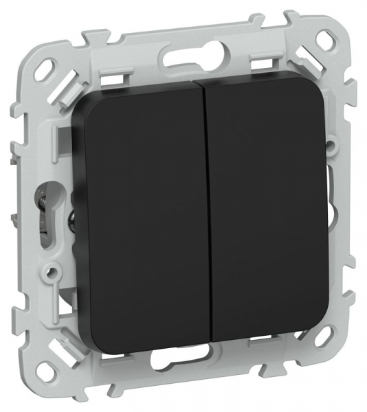 Выключатель 2-кл. СП FLITE ВС12-1-0-ФлЧ 10А механизм черн. IEK FI-V20-0-10-1-K02 ТехноИмпульс