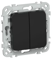 Выключатель 2-кл. СП FLITE ВС12-1-0-ФлЧ 10А механизм черн. IEK FI-V20-0-10-1-K02 ТехноИмпульс