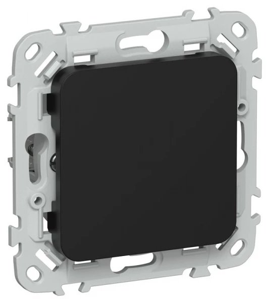 Заглушка СП FLITE ЗГ-ФлЧ с суппортом механизм черн. IEK FI-PL10-K02 ТехноИмпульс