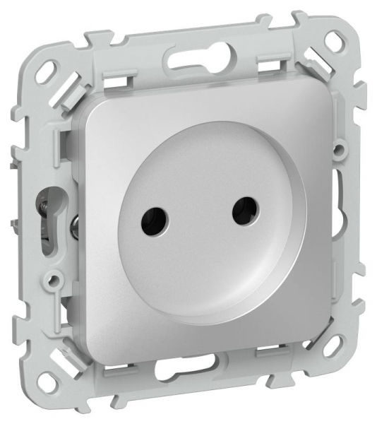 Розетка СП FLITE РС01-0-ФлА 10А без заземл. без защ. шторок механизм алюм. IEK FI-R10-10-K47 ТехноИмпульс