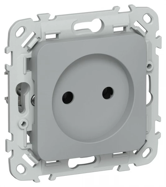 Розетка СП FLITE РС01-0-ФлС 10А без заземл. без защ. шторок механизм сер. IEK FI-R10-10-K03 ТехноИмпульс