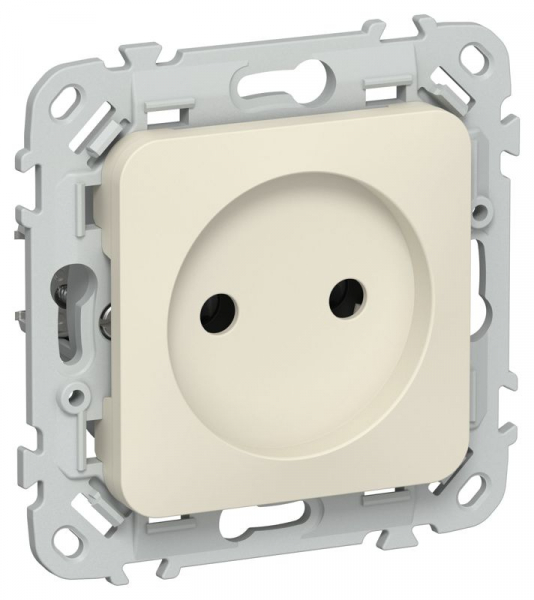Розетка СП FLITE РС01-0-ФлСл 10А без заземл. без защ. шторок механизм сливочный IEK FI-R10-10-K86 ТехноИмпульс
