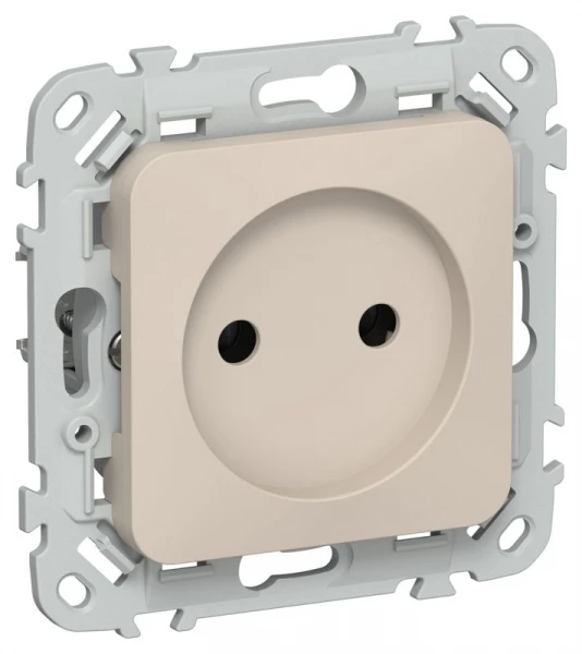 Розетка СП FLITE РС01-1-ФлЛ 10А без заземл. без защ. шторок безвинтовое крепление механизм льняной IEK FI-R10-10-1-K88 ТехноИмпульс