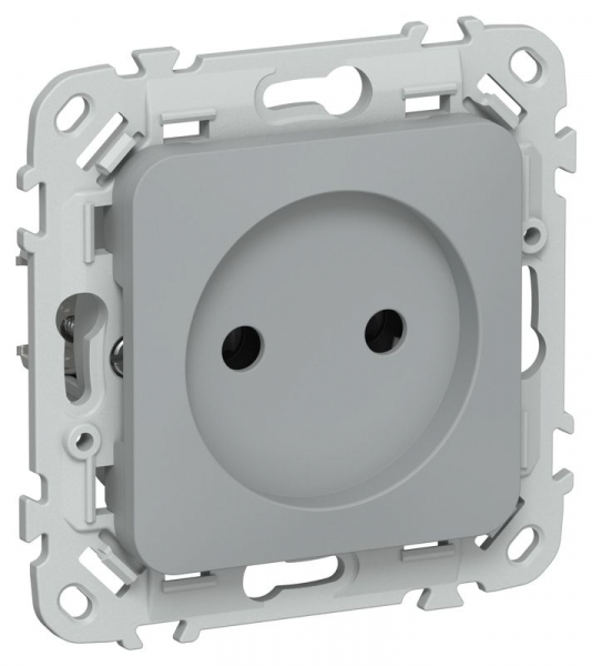 Розетка СП FLITE РС01-1-ФлС 10А без заземл. без защ. шторок безвинтовое крепление механизм сер. IEK FI-R10-10-1-K03 ТехноИмпульс