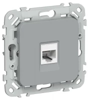 Розетка компьютерная СП FLITE РК5е-1-0-ФлС RJ45 кат.5E UTP механизм сер. IEK FI-K12-1-K03 ТехноИмпульс