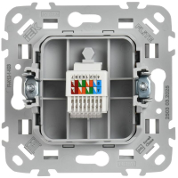 Розетка компьютерная СП FLITE РК5е-1-0-ФлС RJ45 кат.5E UTP механизм сер. IEK FI-K12-1-K03 ТехноИмпульс