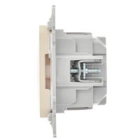 Розетка СП FLITE РС11-1-ФлСл 16А с заземл. без защ. шторок безвинтовое крепление механизм сливочный IEK FI-R11-16-1-K86 ТехноИмпульс