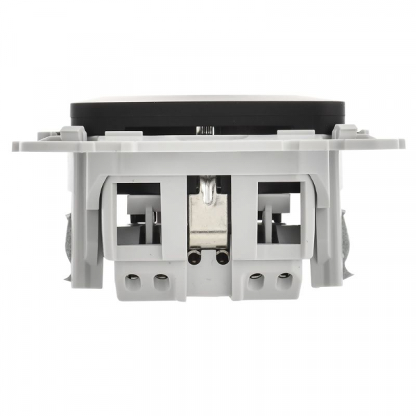 Розетка СП FLITE РС11-1-ФлЧ 16А с заземл. без защ. шторок безвинтовое крепление механизм черн. IEK FI-R11-16-1-K02 ТехноИмпульс