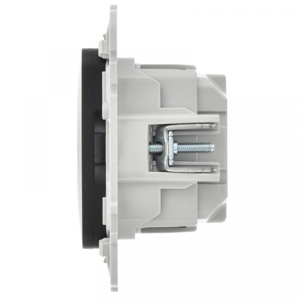 Розетка СП FLITE РС11-1-ФлЧ 16А с заземл. без защ. шторок безвинтовое крепление механизм черн. IEK FI-R11-16-1-K02 ТехноИмпульс