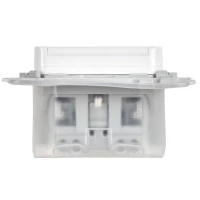 Розетка СП FLITE РСшкр11-1-44-ФлБ 16А IP44 с заземл. с защ. шторками и крышкой безвинтовое крепление механизм бел. IEK FI-R16-16-1-44-K01 ТехноИмпульс