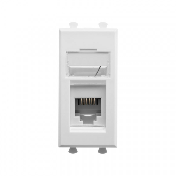 Розетка телефонная 1мод. Avanti "Белое облако" RJ12 модульная DKC 4400311 ТехноИмпульс