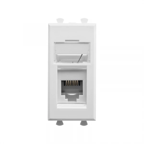 Розетка телефонная 1мод. Avanti "Белое облако" RJ12 модульная DKC 4400311 ТехноИмпульс