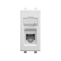 Розетка телефонная 1мод. Avanti "Белое облако" RJ12 модульная DKC 4400311 ТехноИмпульс