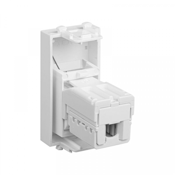 Розетка телефонная 1мод. Avanti "Белое облако" RJ12 модульная DKC 4400311 ТехноИмпульс