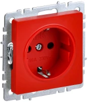 Розетка BRITE РС14-1-0-БрК 16А с заземл. защ. шторки механизм красн. IEK BR-R14-16-K04 ТехноИмпульс